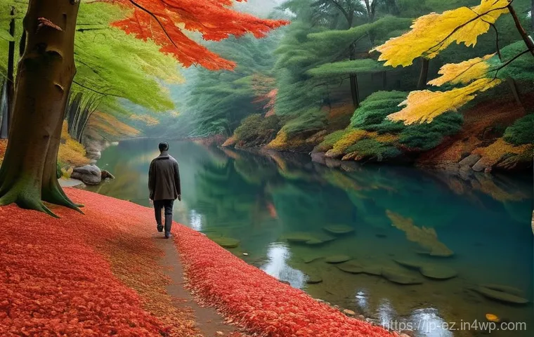 사계절에 따른 야외 마인드풀니스 경험 - **Forest Serenity: Mindful Breathing**
    An individual, dressed in comfortable and modest outdoor ...