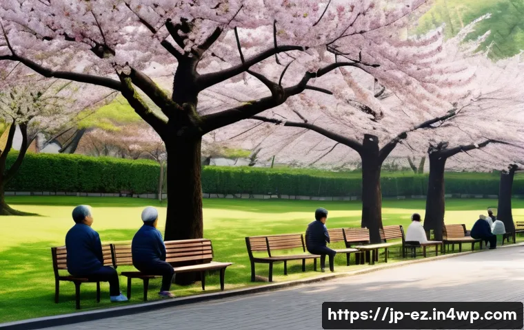 마인드풀니스와 지역 사회의 연결 - A serene Japanese neighborhood park scene during early morning with diverse local residents practici...